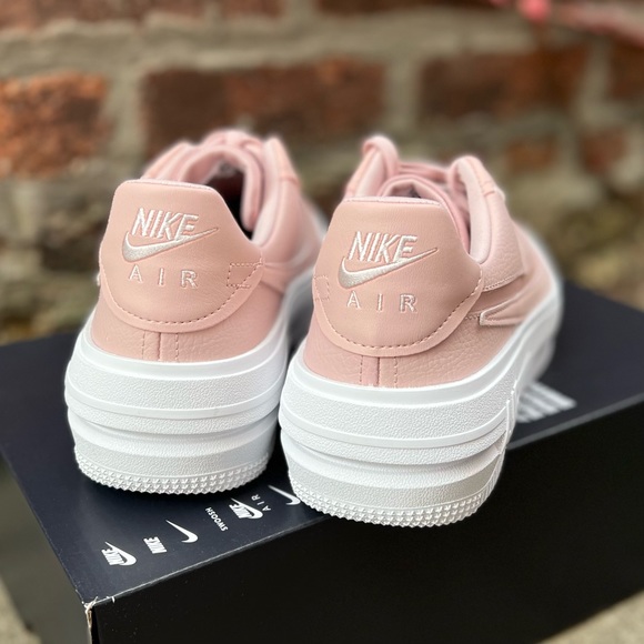 NEW Nike Air Force 1 PLT.AF.ORM Pink Oxford Womens Low Top Leather Shoes Sneaker - Picture 6 of 9